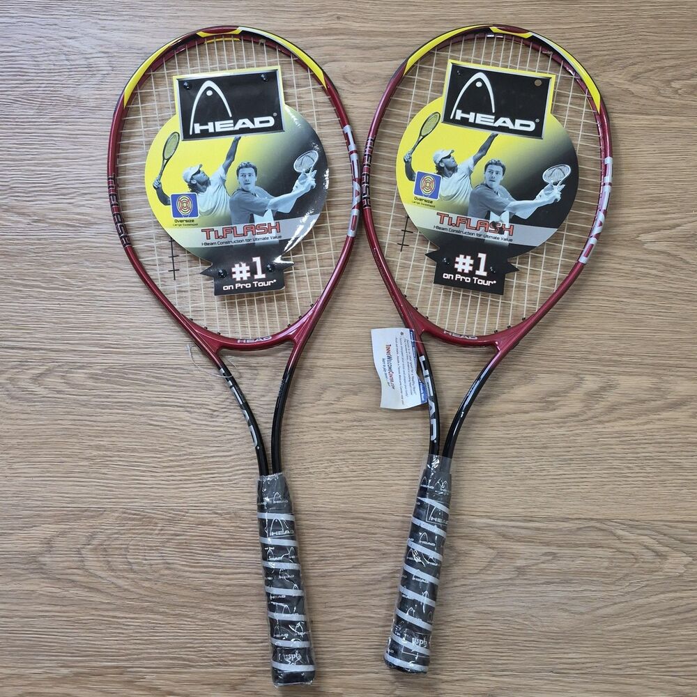 Head TI. Flash Oversize Titanium 4 1/4-4 Tennis Racquet Racket (Lot Of 2)